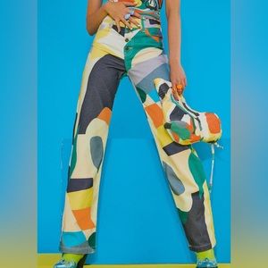Jaded London colourful abstract jean pants